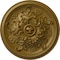 Ekena Millwork Katheryn Ceiling Medallion (Fits Canopies up to 2 1/8"), Hand-Painted Gold, 14 1/2"OD x 2 3/4"P CM14KTGLS - alternate 1